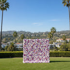 Pink, Purple and White Premium Rose Flower Wall - 258