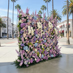 Into the Wild Purple and Blue Greenery Premium Flower Wall Backdrop - 297