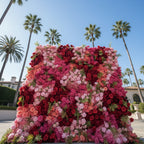 Red, Pink and Greenery Vine Premium Flower Wall - 256