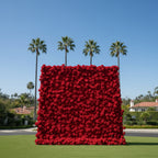 Deluxe Pure Red Wild Rose Flower Wall - 021