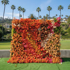 Orange, Brown and Pink Premium Flower Wall - 213