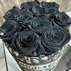 Custom Luxury Rose Gift Box - Black/Black