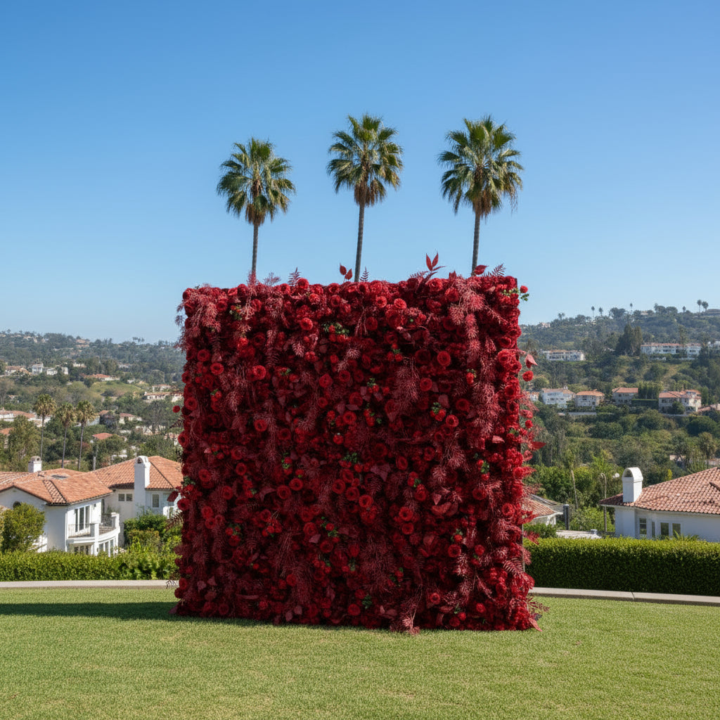 Into the Meadow Red Rose Premium Flower Wall - 235