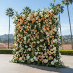 Brown, Tan and Cream Greenery Premium Flower Wall Backdrop - 277