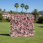 Dripping Pink & White Greenery Premium Flower Wall - 136