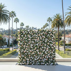 Light Pink, White and Greenery Premium Flower Wall- 088