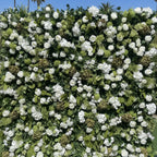 White Rose Greenery Moss Premium Flower Wall - 516