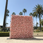 Light Pink & Tan Wild Rose Premium Flower Wall - 271