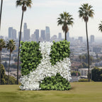 Wild White Rose and Greenery Premium Flower Wall - 285