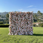 Dripping Pink Peach Premium Flower Wall - 139