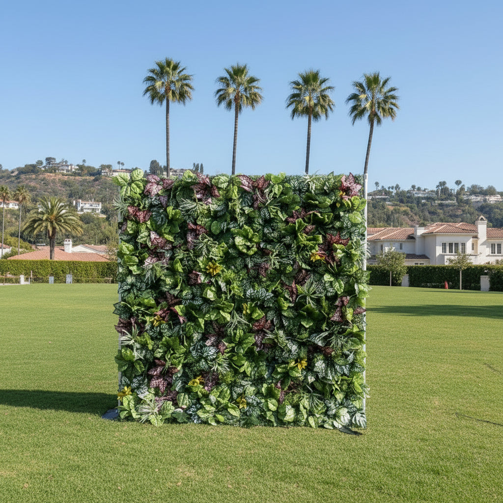 Retro Tropical Greenery Premium Flower Wall - 529