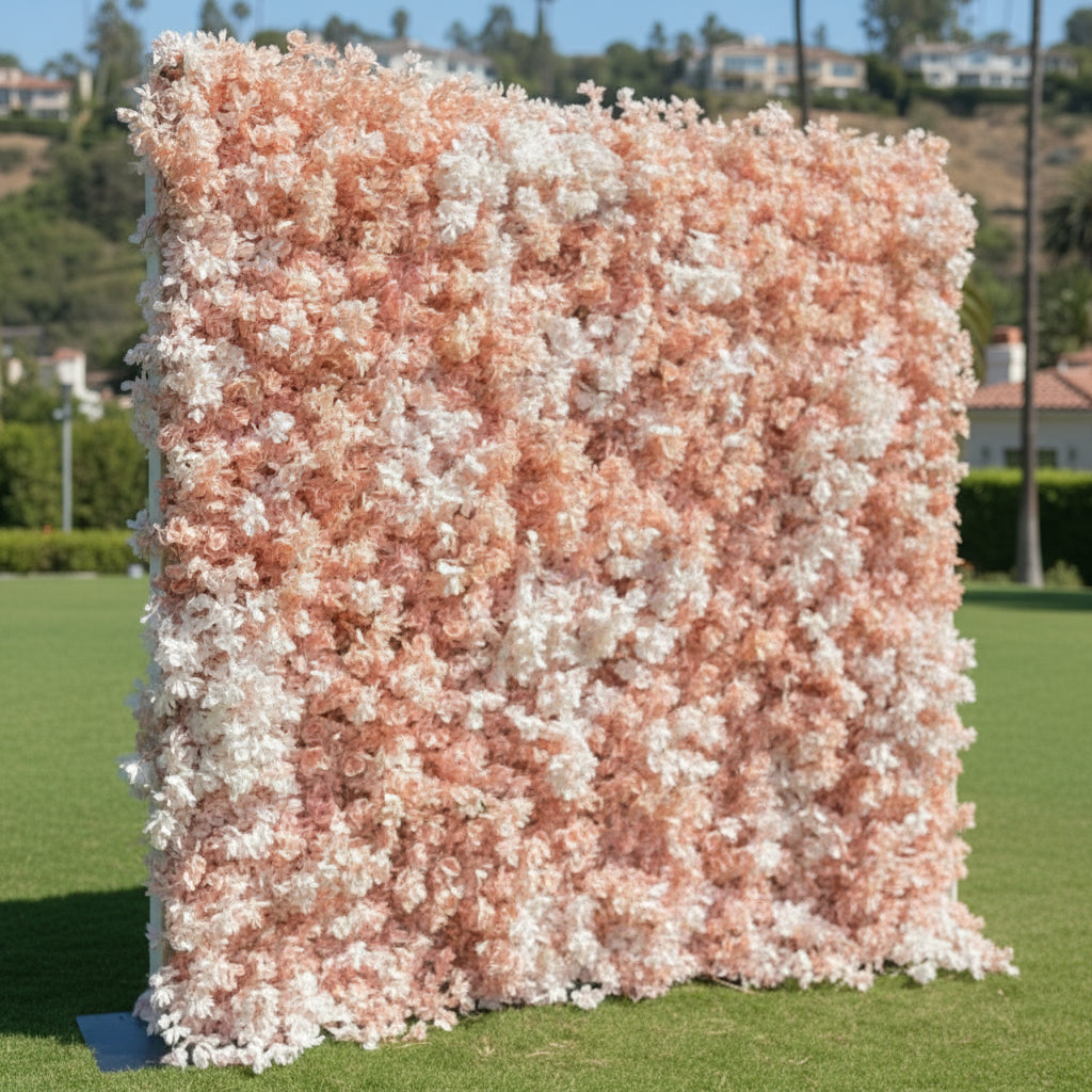 Peach Cherry Blossom Premium Flower Wall - 086