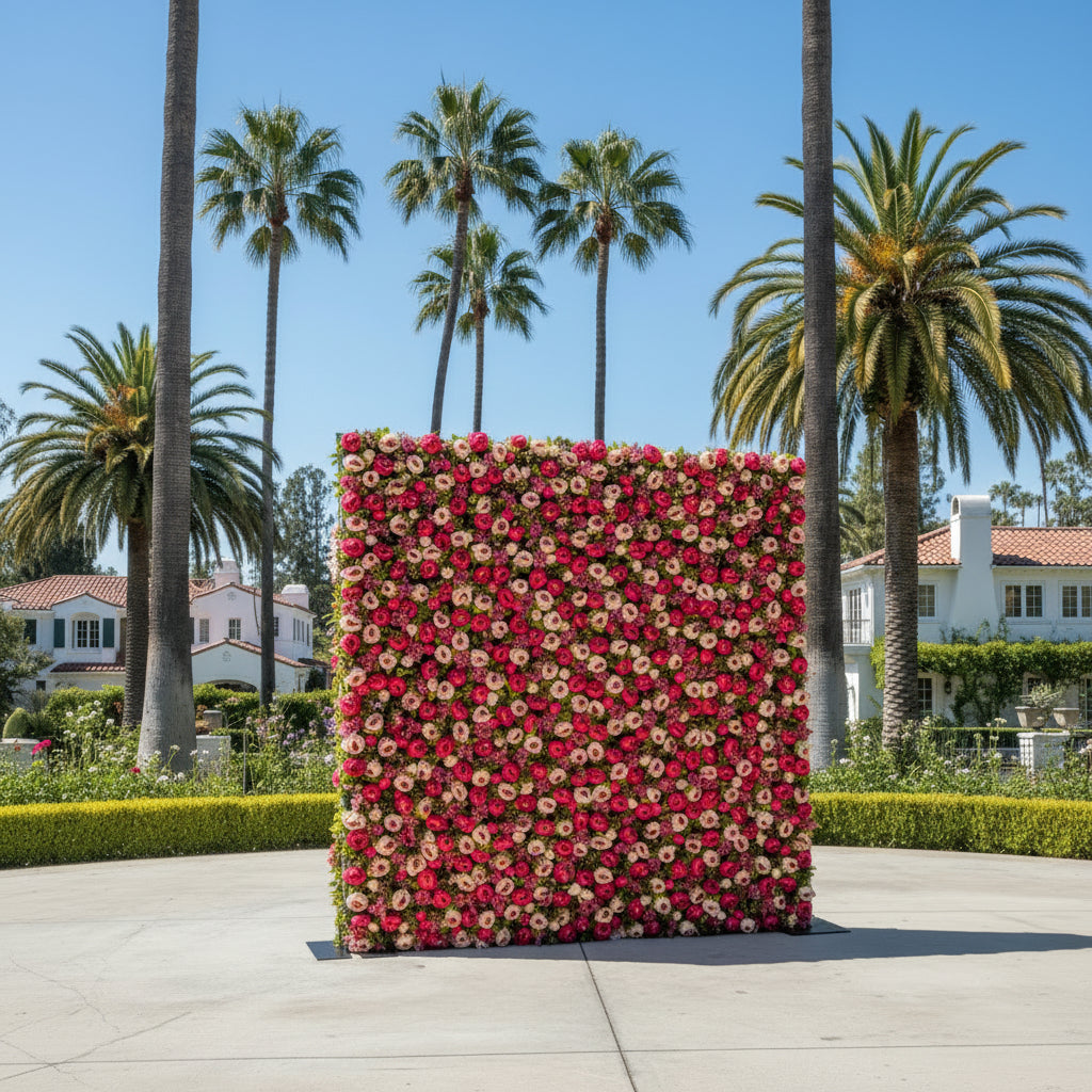 Light & Dark Pink Peony Flower Wall - 173