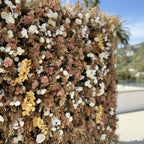 Into the Meadow Premium Tan & White Blush Flower Wall - 058