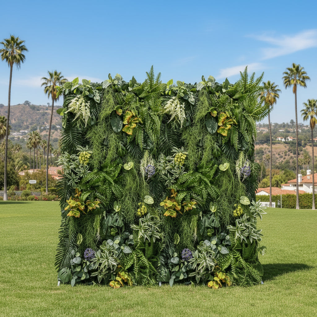 Wild Tropical Mossy Fern Premium Greenery Wall - 532