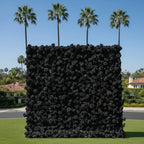 Deluxe Black Wild Rose Flower Wall - 024