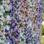 Into The Meadow Pink, White and Purple Premium Flower Wall - 046