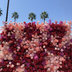 Fuscia Pink and Red Premium Flower Wall - 230