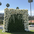 Dripping White Rose Premium Greenery Flower Wall - 533