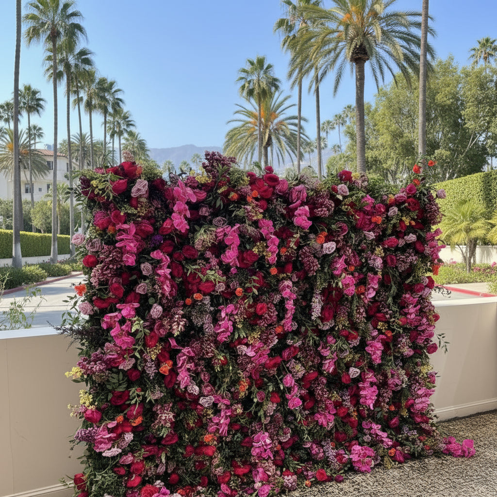 Dripping Fuchsia Premium Flower Wall - 137