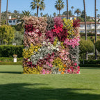 Pink, Brown, Red & Yellow Premium Flower Wall - 132