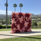 Fuscia Pink and Red Premium Flower Wall - 230