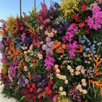 Pink, Orange, Red, Purple Deluxe Premium Flower Wall Backdrop - 335
