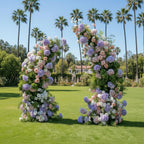 Purple, Pink, Green and White 2 Piece Premium Flower Arch Set - 4599
