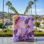 Purple, Pink and Violet Premium Rose Flower Wall - 325