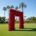 Red Wild Rose Floral Flower Square Arch - 5003