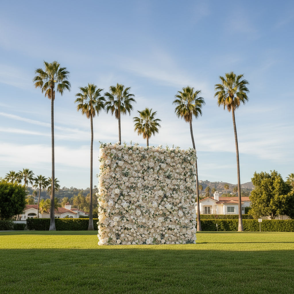 Blush Cream Premium Rose Flower Wall - 161