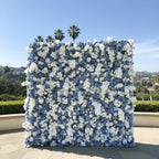 Dripping Florals Blue and White Premium Flower Wall - 145