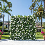White Flower Tropical Greenery Wall - 509