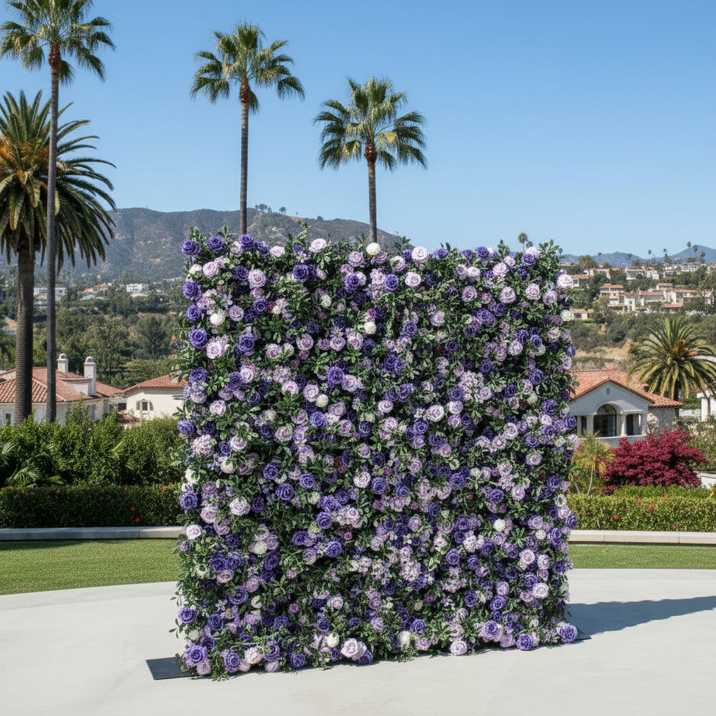 Purple Lavender Greenery Premium Flower Wall - 511