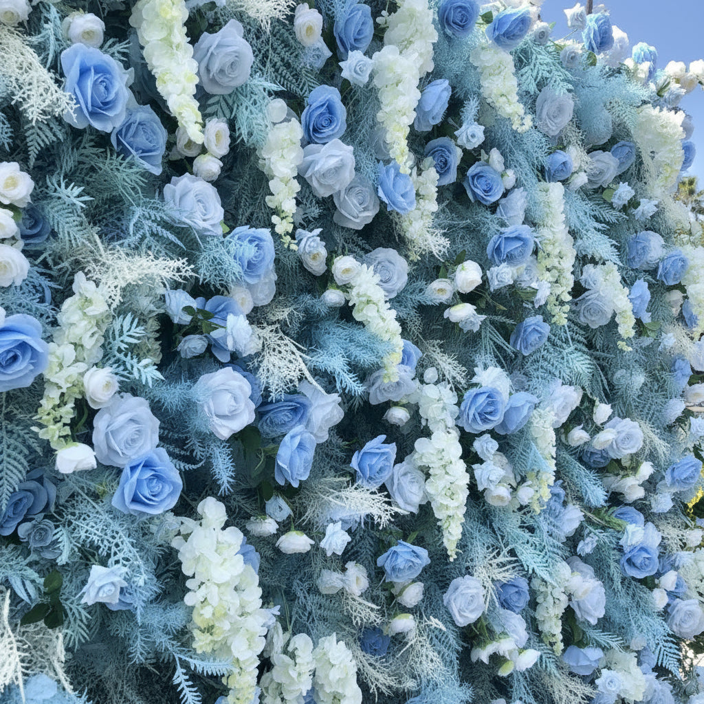 Into The Meadow Blue Rose Flower Wall - 057