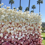 Pink & White Premium Ombre Flower Wall - 112