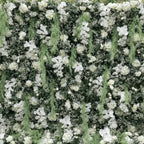 Dripping White Rose Greenery Premium Flower Wall - 138