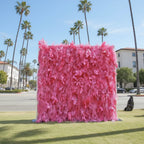 Into The Meadow Bright Pink Flower Wall - 042