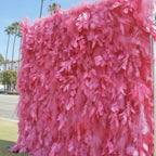 Into The Meadow Bright Pink Flower Wall - 042
