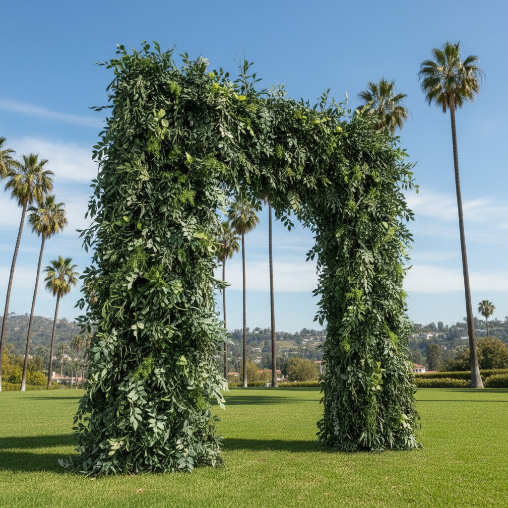 Into The Meadow Greenery Premium Floral Square Arch - 5002