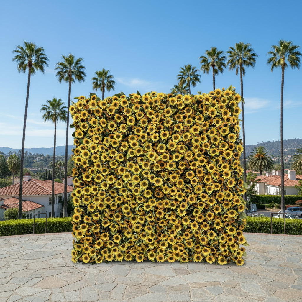 Premium Yellow Sunflower Flower Wall - 089