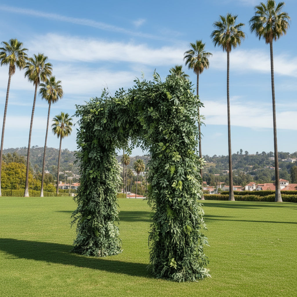 Into The Meadow Greenery Premium Floral Square Arch - 5002