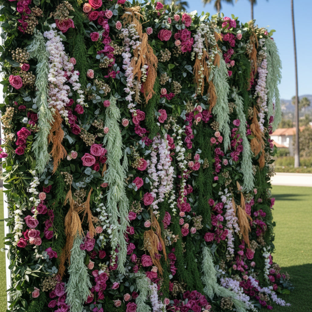 Waterfall Florals Premium Flower Wall - 186