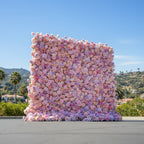 Premium Purple and Pink Wild Rose Flower Wall - 010
