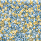 Yellow and Baby Blue Wild Rose Premium Flower Wall - 370