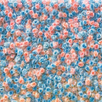 Blue, Pink and Peach Ombre Premium wild Rose Flower Wall - 380