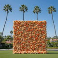 Orange and Tan Wild Rose Premium Flower Wall - 381
