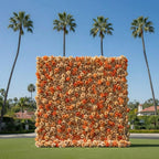 Orange and Tan Wild Rose Premium Flower Wall - 381