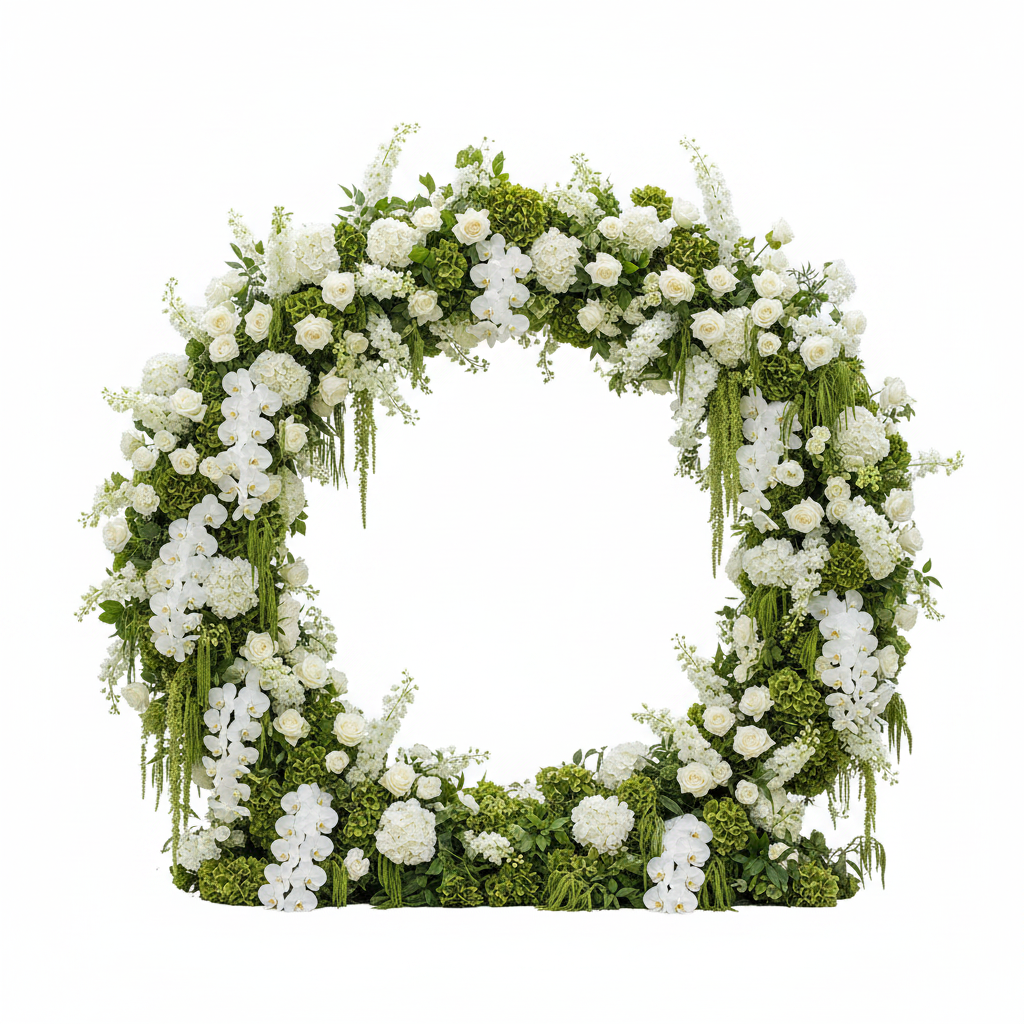 Greenery & White Deluxe 2 Piece Arch Set - 4587