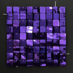Purple Classic Square Mirror Shimmer Wall - 4045
